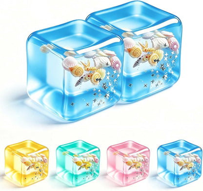 Stress Cube Squishy Fidget Toys- 2 Pack Squeeze Toys, Gifts Anxiety Relief Items for Teens & Adults Men Women, Office Desk Accessories Sensory Toy for Anxiety ADHD, Party Favors Goodie Bag Fillers