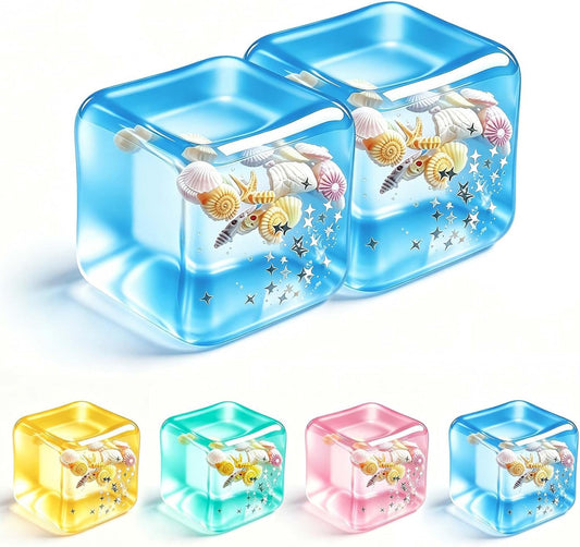 Stress Cube Squishy Fidget Toys- 2 Pack Squeeze Toys, Gifts Anxiety Relief Items for Teens & Adults Men Women, Office Desk Accessories Sensory Toy for Anxiety ADHD, Party Favors Goodie Bag Fillers