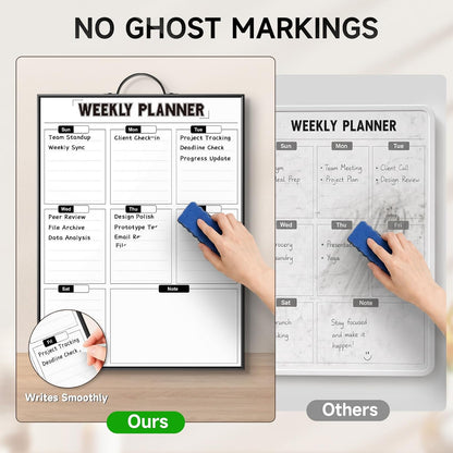 Weekly Calendar Whiteboard 16"x12" with Handle