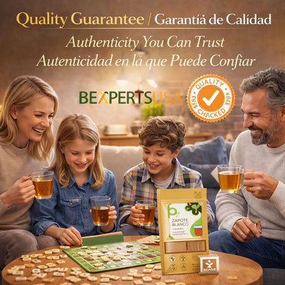 Zapote Blanco Herbal Tea (24 Tea Bags) - 2000mg per Bag - 100% Natural White Sapote Leaves from Mexico - Traditional Mexican Infusion - Caffeine-Free, Non-GMO, Vegan - Authentic Herbs by BEXPERTSUSA