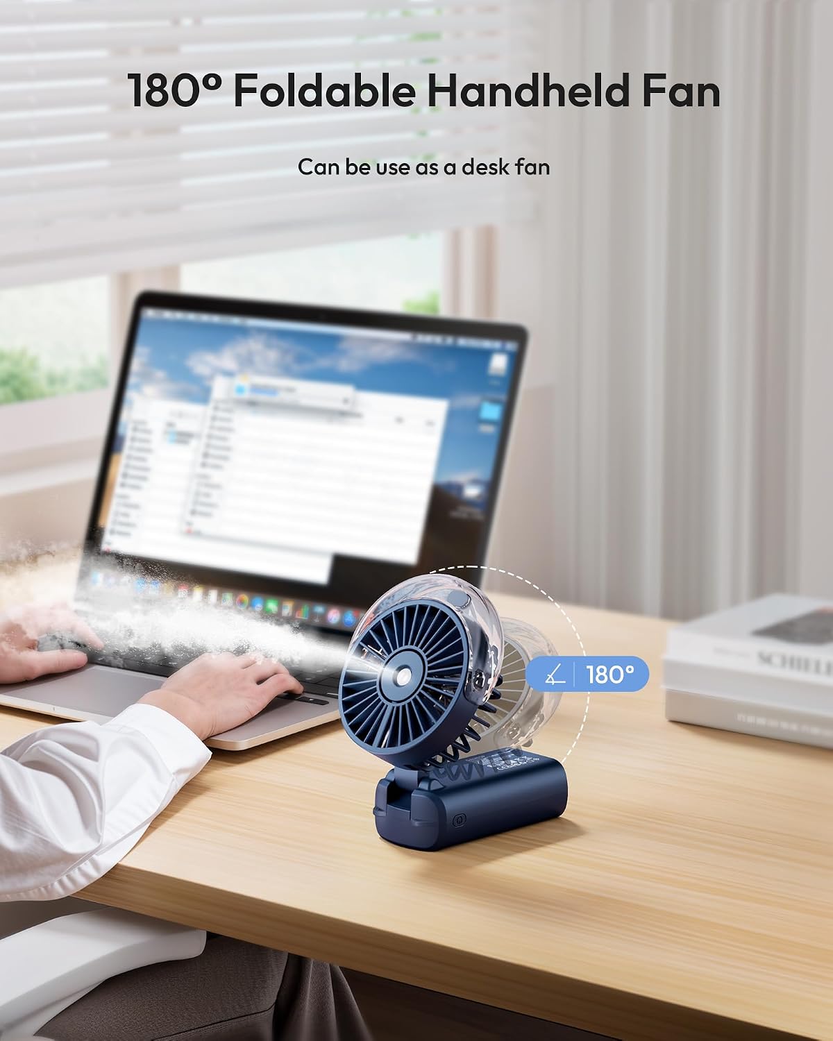 Gaiatop Portable Misting Fan, Rechargeable Handheld Fan with Water Spray