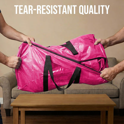 TAILI Blue Extra Large Moving Bags,Storage Bags with Visible Window