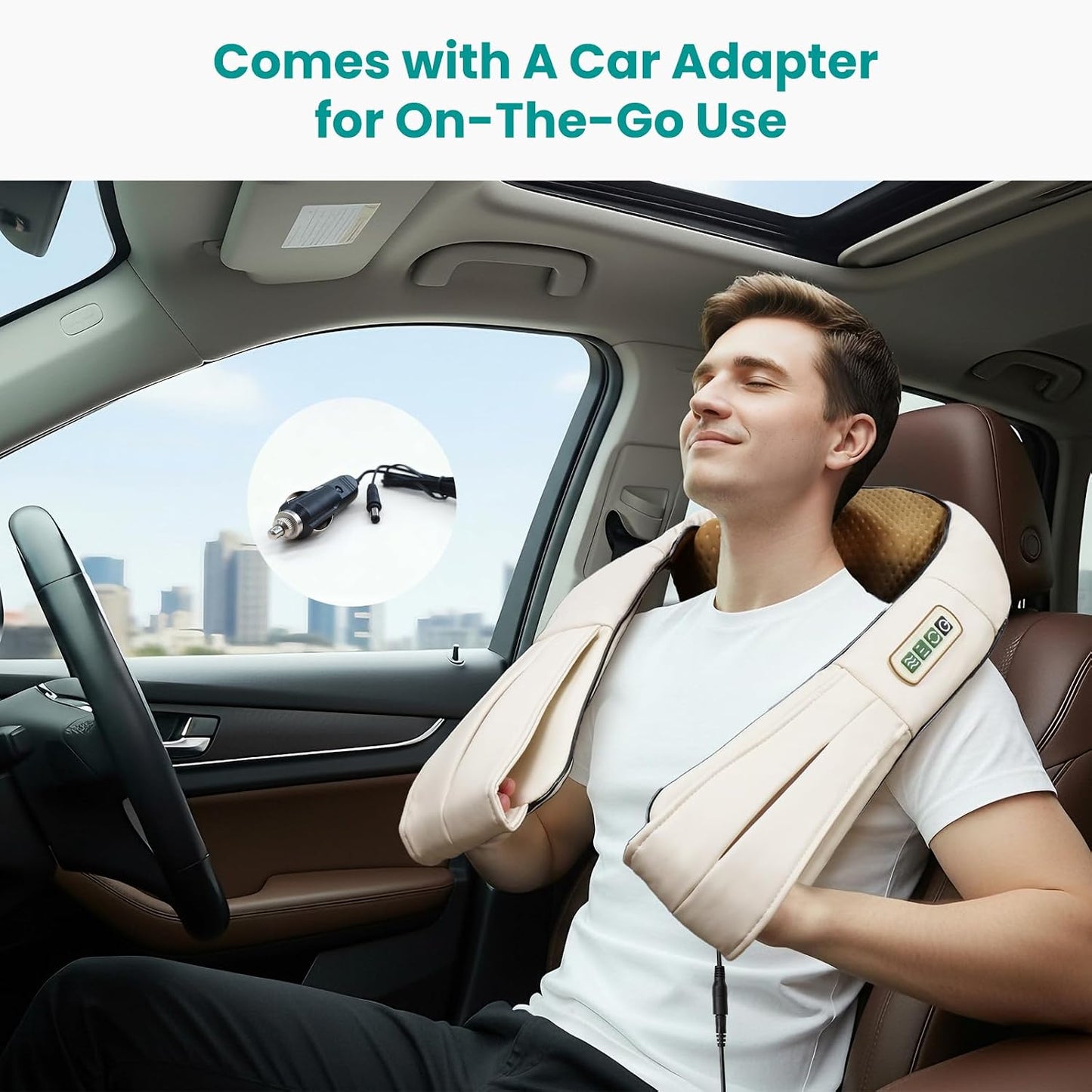 Nekteck Shiatsu Neck Massager with Heat for Pain Relief Deep Tissue, 2026 Upgraded 3D Back Shoulder Kneading Massage Pillow, Body Muscle Relaxation Tools Gifts for Him Her, Blue (NOT Cordless)