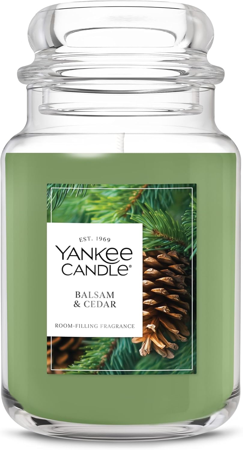 Yankee Candle Balsam & Cedar Scented Candle, 22oz Large Jar