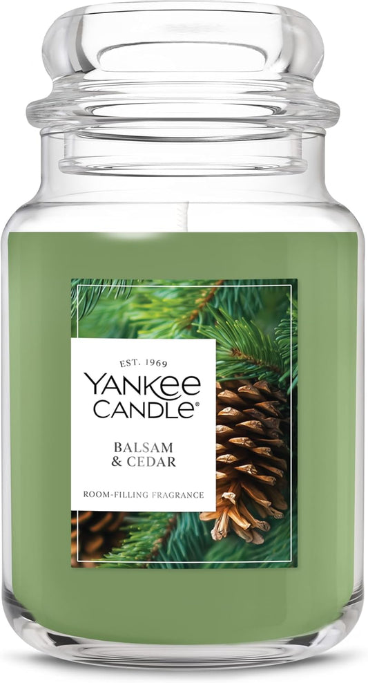Yankee Candle Balsam & Cedar Scented Candle, 22oz Large Jar