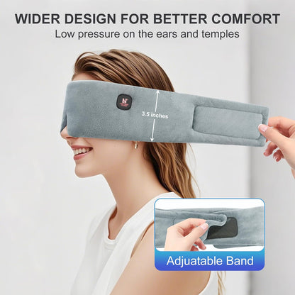 Heated Eye Mask, Cordless Warm Eye Compress for Dry Eyes MGD Stye Blephartitis, 2500mAh Electric Eye Heating Pad for Travel, Gifts for Men Women (Gray)