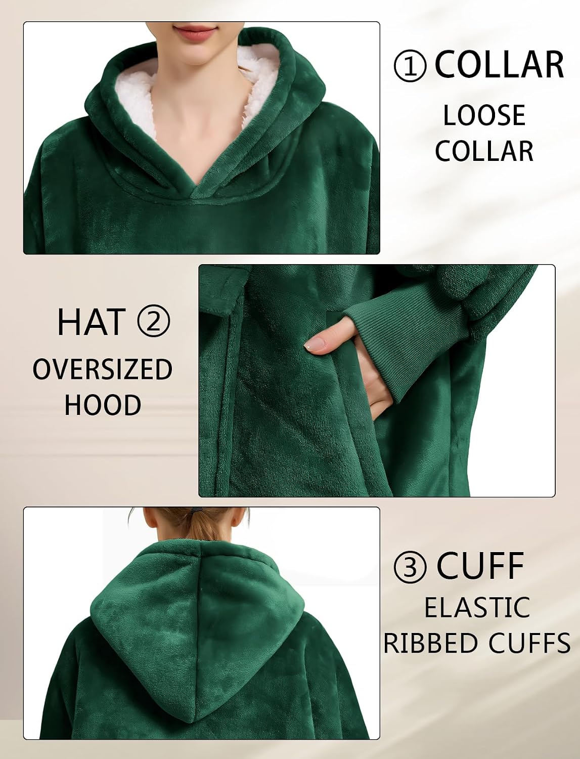 KFUBUO Wearable Blanket Hoodie for Adults Sherpa All Patterns Cat Oversized Sweatshirt Blanket with Pockets for Women