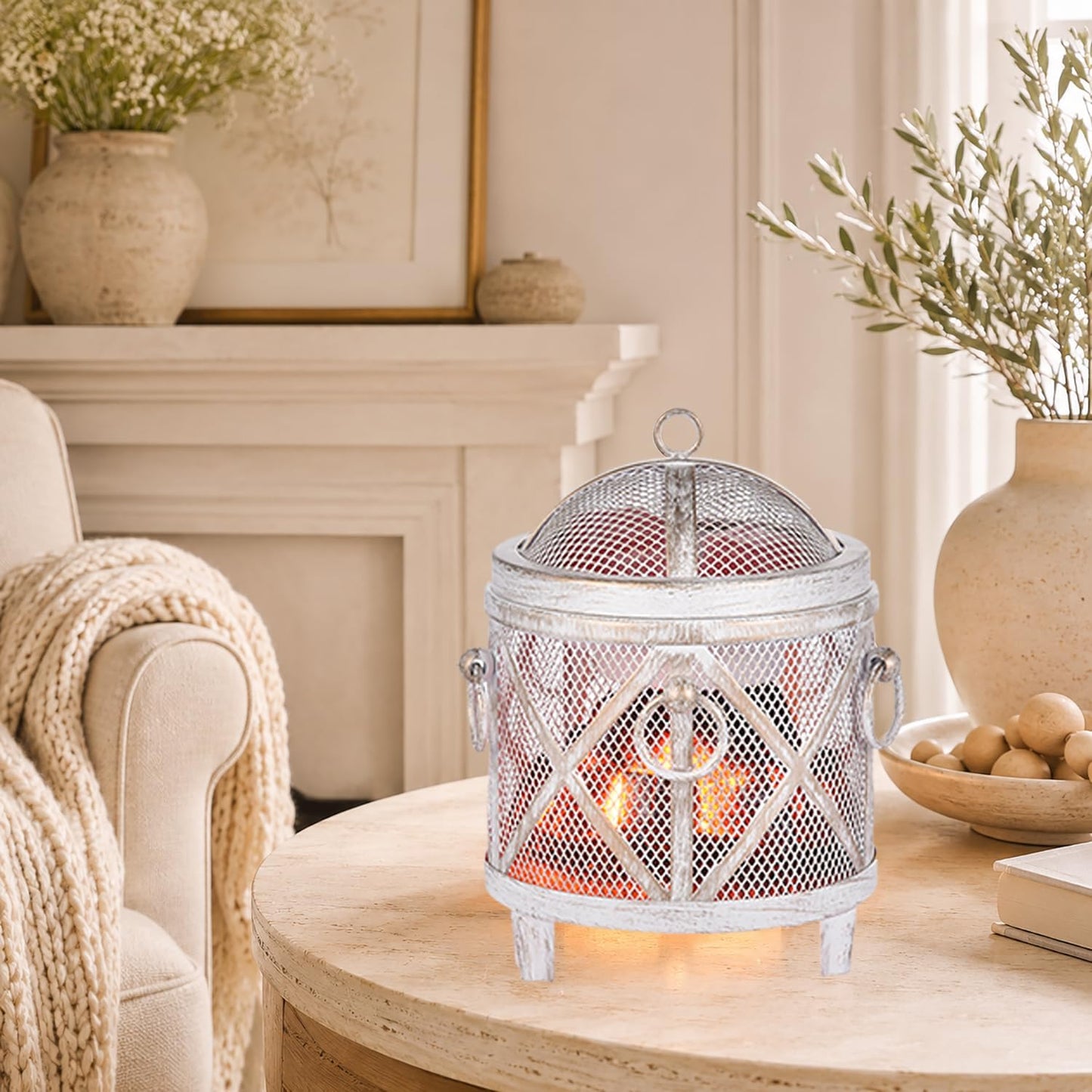 Dicimi Wax Melt Warmer,4-in-1 Electric Wax Melter,Oil Burner,Fireplace Wax Warmers, for Home Office Bedroom Aromatherapy Present and Decorations (Bronze, Fireplace Stove)