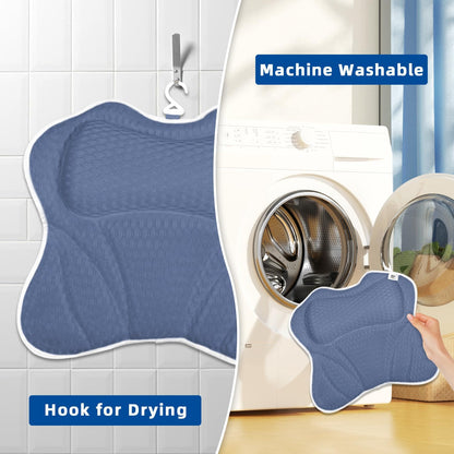 Bath Pillow, Bath Pillows for Tub Neck and Back Support