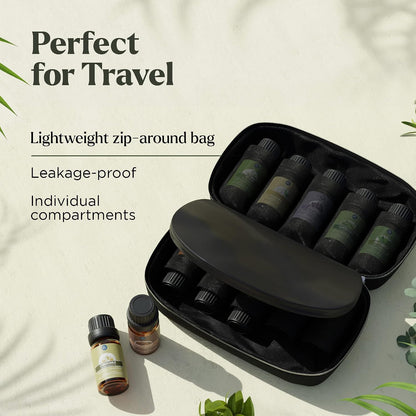 Lagunamoon Essential Oils Aromatherapy Set - 6 Oils for Diffusers, Home Care, Candle Making Scents, Fragrance, Humidifiers, Gifts - Peppermint, Tea Tree, Lavender, Eucalyptus, Orange (10mL)