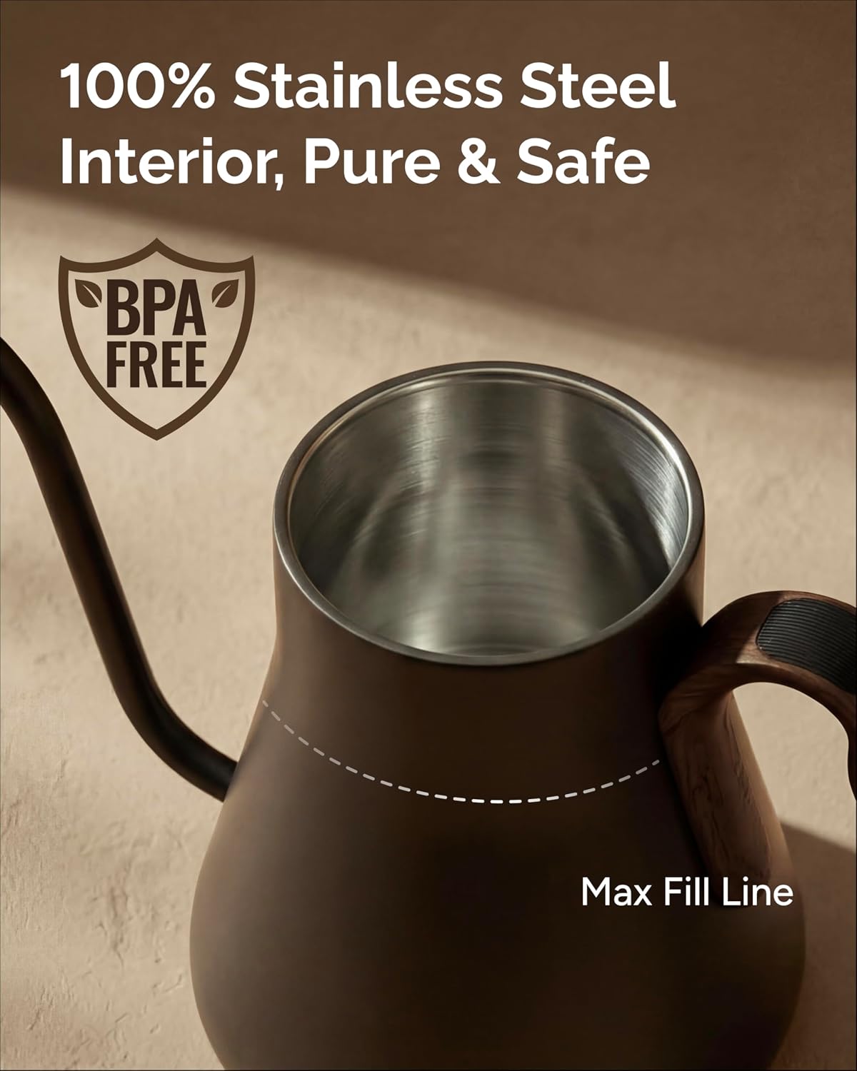 INTASTING Gooseneck Electric Kettle with ±1℉ Temperature Control 0.9 Liter