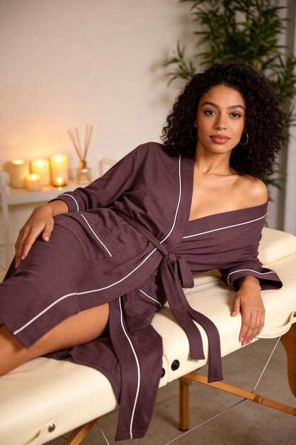 HEARTNICE Womens Cotton Robe, Soft Lightweight Long Knit Bathrobe