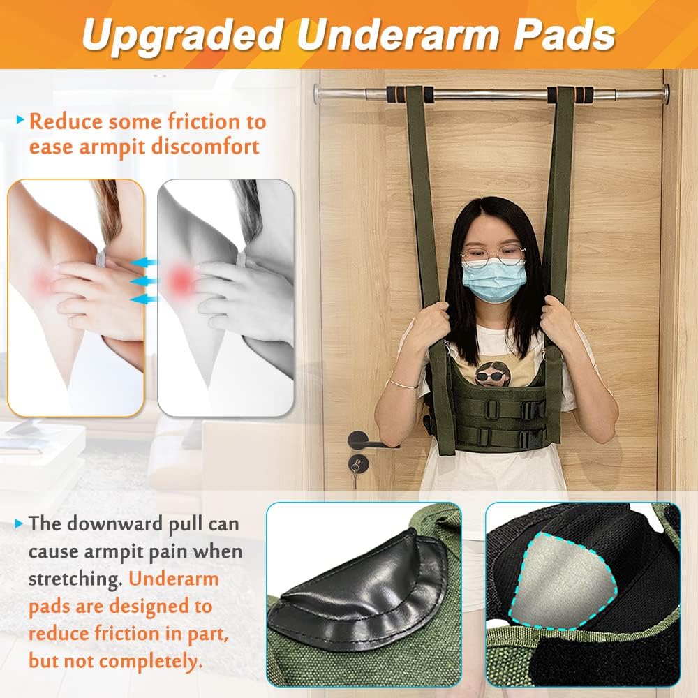 Back Stretcher Lumbar Traction Device Spinal Decompression Machine Lumbar Belt for Lower Back Pain Relief Sciatica Herniated Disc Back Alignment Device Hang Upside Down Stretch Back Harness (S 34~38)