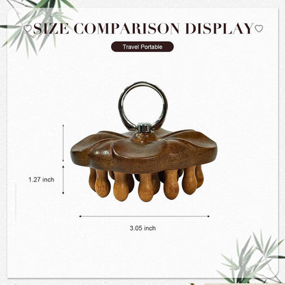 Wooden Scalp Massager for Hair Growth Support, Bamboo Scalp Massager Brush for Head Relaxation, Scalp Stimulation & Hair Oil Distribution, Natural Wooden Massager for Face and Body Care