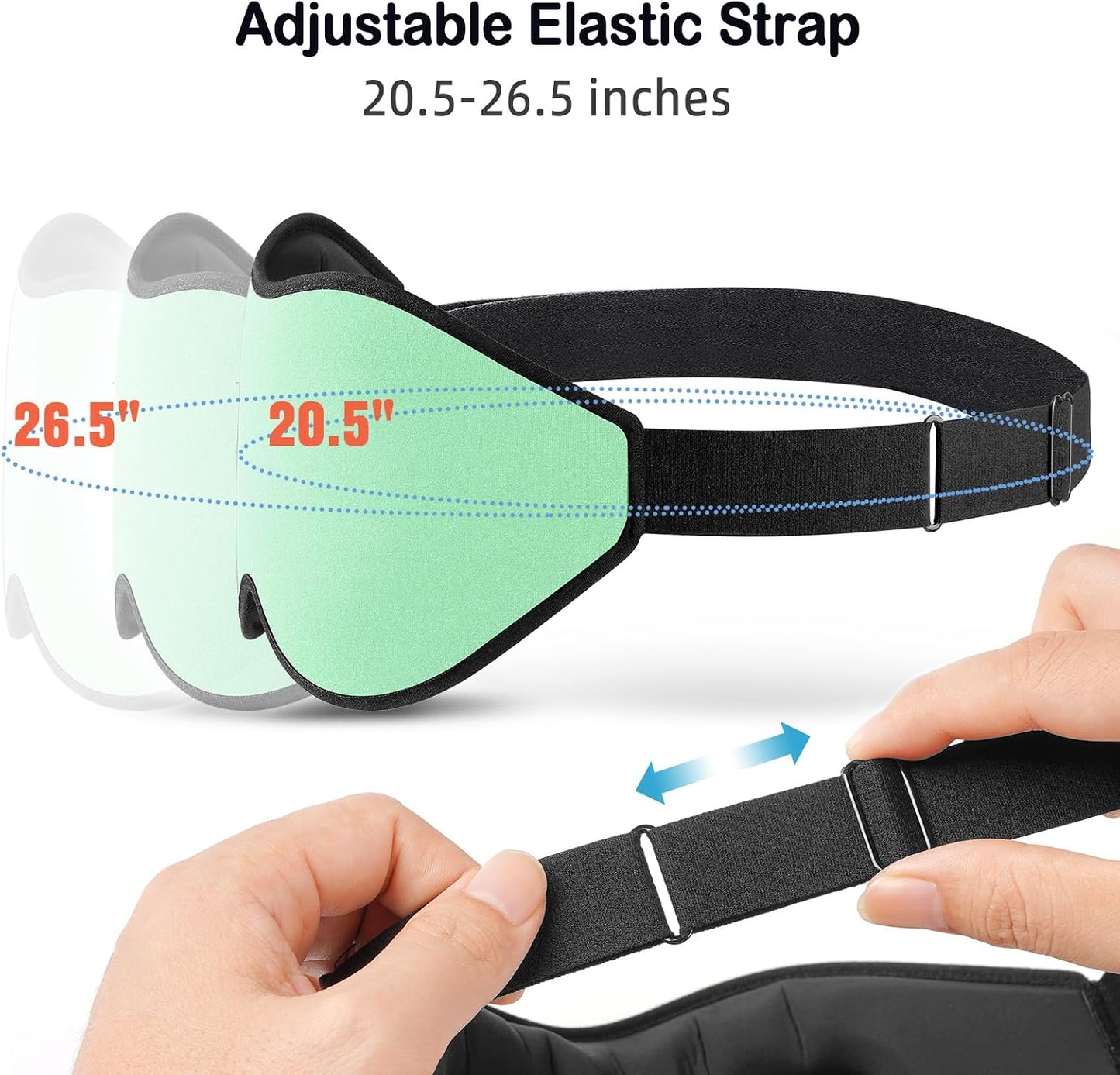 LitBear Sleep Mask for Side Sleeper Women Men, Eye Mask for Sleeping Light Blocking, 3D Contoured Cup Sleeping Mask, Soft Breathable Sleep Eye Mask with Adjustable Elastic Strap for Travel