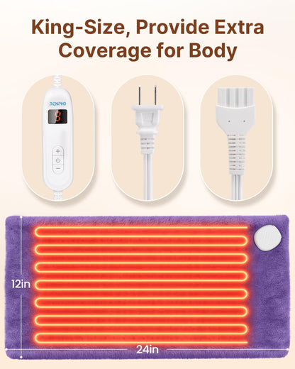 RENPHO Electric Heating Pad for Back with 10 Heat Levels