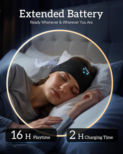 Perytong 2 Pack Sleep Headphones, Sleeping Headphones | Bluetooth Headband with Ultra-Thin HD Stereo Speaker, Wireless Headphone for Sports, Insomnia, Yoga, Air Travel, Meditation