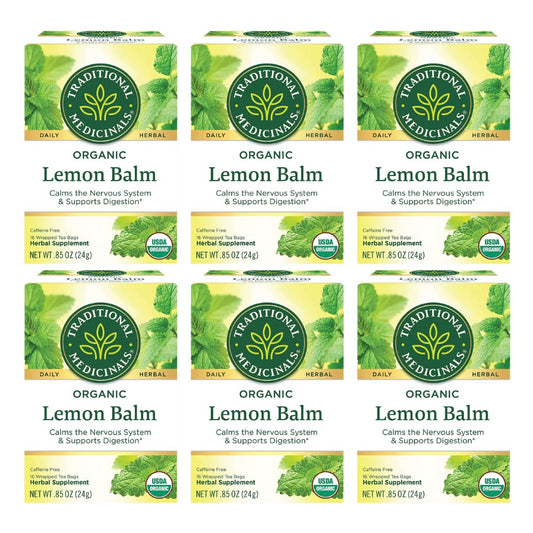 TRADITIONAL MEDICINALS TEA LEMON BALM ORG 16 BG