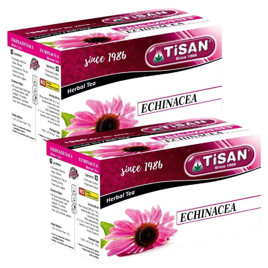 Tisan Echinacea Tea – 40 Individually Wrapped Tea Bags | Pure Botanical Echinacea Purpurea | Naturally Caffeine Free Floral Infusion | Earthy and Bright Herbal Flavor | Seasonal Vitality Ritual for Everyday Wellness