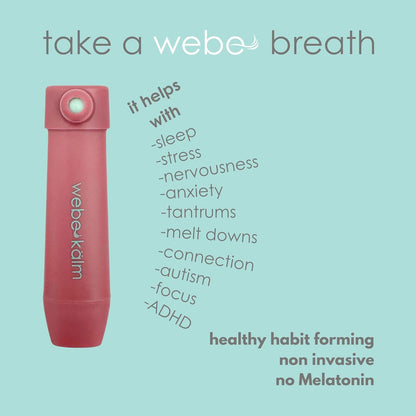 Product Title: webe kälm: Sensory tool for calming with slow exhalation, visual focus, and auditory regulation. Supports mindfulness, stress relief, bedtime, and anxiety. (Blue)