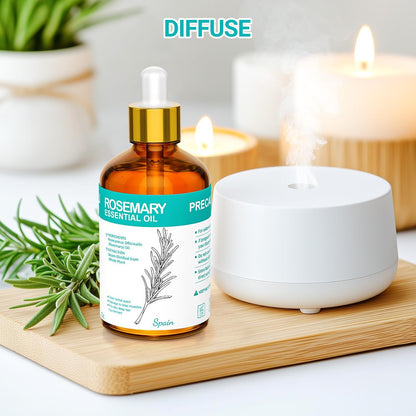 Lavender Essential Oil 3.38 fl oz (100ml), Lavender Oil for Home & Daily Use, for Women & Men, Suitable for Diffuser, Bath & DIY, Large Size for Long-Lasting & Versatile Use