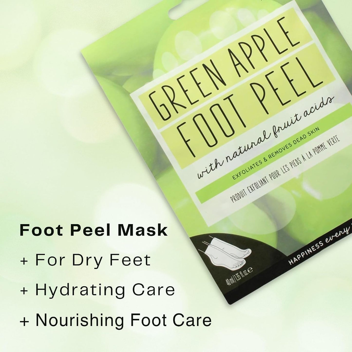 Oh K! Foot Peel Mask - Pomegranate - Foot Peeling Mask for Dry Feet and Cracked Heels - Feet Exfoliant with Pomegranate and Coconut Oil - 1 Pair