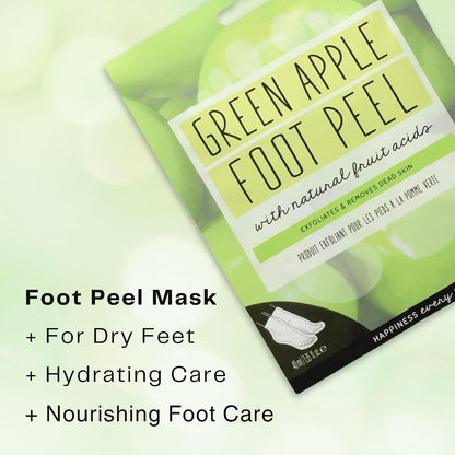 Oh K! Foot Peel Mask - Pomegranate - Foot Peeling Mask for Dry Feet and Cracked Heels - Feet Exfoliant with Pomegranate and Coconut Oil - 1 Pair