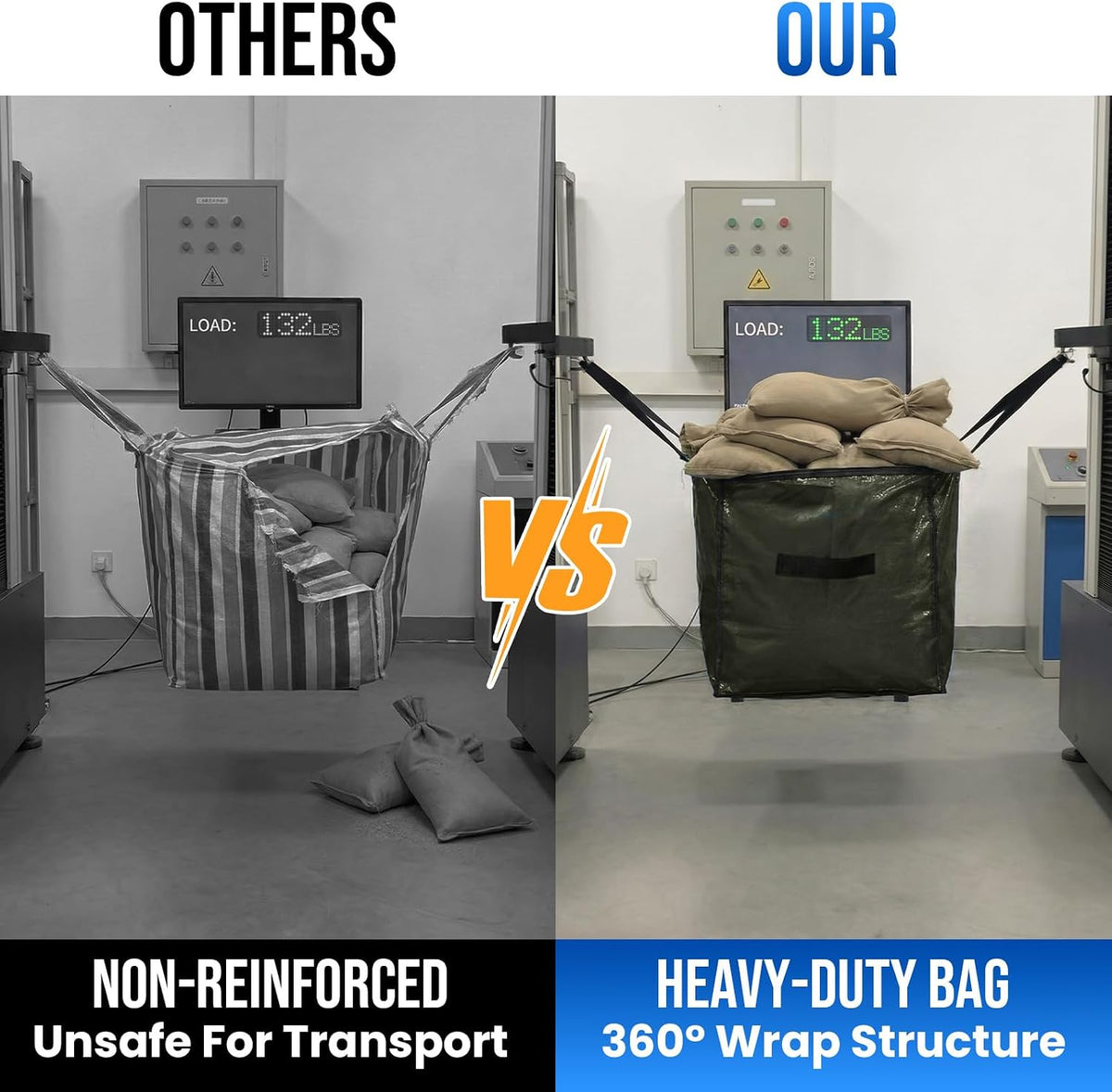 TAILI Blue Extra Large Moving Bags,Storage Bags with Visible Window
