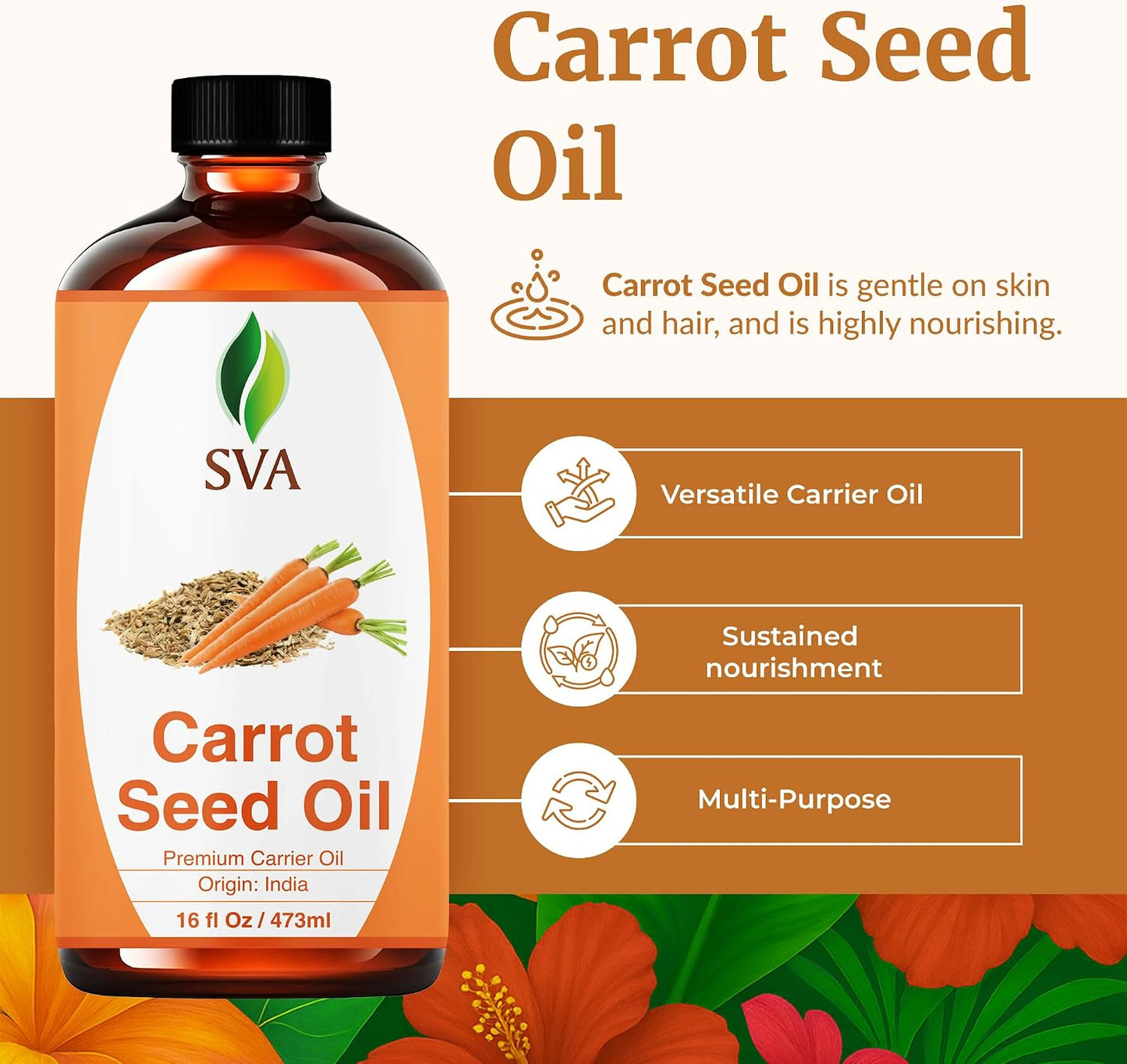 SVA Lavender Essential Oil 4 Fl Oz – for Diffuser, Skin & Hair Care – Ideal for Massage & DIY Blends – with Dropper