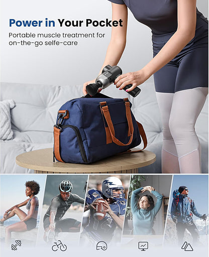 BOB AND BRAD C2 Pro Massage Gun with Heat and Cold Therapy, FSA Eligible & HSA Approved, PT-Developed Deep Tissue Back Massager for Athletes, Men & Women — Birthday & Holiday Gifts