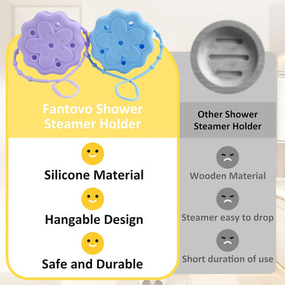 Purple Shower Steamer Holder, Hanging and Reusable Shower Steamer Tray, Bath Bombs Holder, Shower Accessory, Aromatherapy Diffuser Containers, Bathroom Decor, Gift for Girls Women
