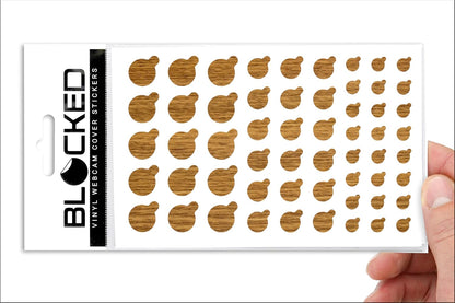 Blocked Original Vinyl Webcam Cover Stickers | Restickable & Stackable Privacy Covers | for All Camera-endable Devices | 3-Sizes | 57 Black Tabbed (Muted Matte)