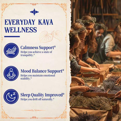 Quyetmonteas 5-in-1 Kava Tea Bags for Calming & Relaxation, 45 Bags.