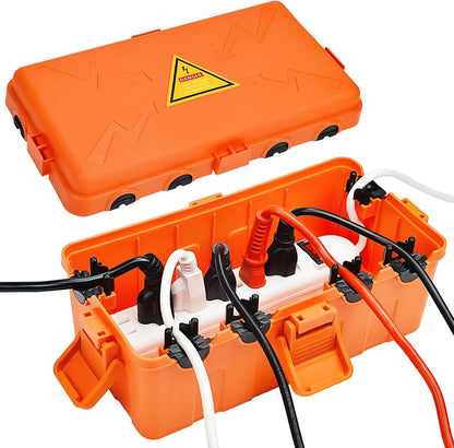 Hrensaw Large Outdoor Electrical Box Waterproof(12.5x8.5x5inch),IP54 Waterproof Outdoor Outlet Covers,Weatherproof Extension Cord Covers Protect Outlet,Plug,Timer,Power Strip,Holiday Light,Black