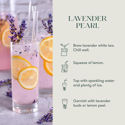 Luxmi Estates Lavender Valley Lavender Tea (25 Tea Bags) Low Caffeine Tea Bags, With Darjeeling Makaibari White Tea