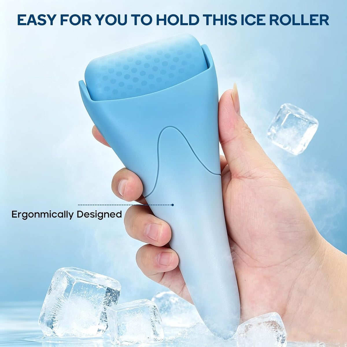 LATME Ice Roller for Face Eyes,Womens Gifts,Face Massager Roller Puffiness Migraine Pain Relief and Minor Injury (Green)