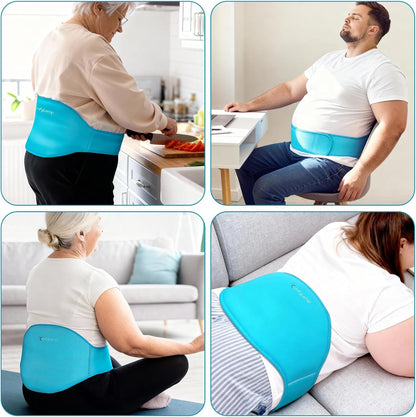 Comfytemp Ice Pack for Back Pain Relief, 2 Pcs, Sciatica Ease Brace, Reusable Gel Lower Back Ice Wrap for Injuries, Hot Cold Compress for Lower Lumbar, Waist, Men Women After Surgery (Blue)