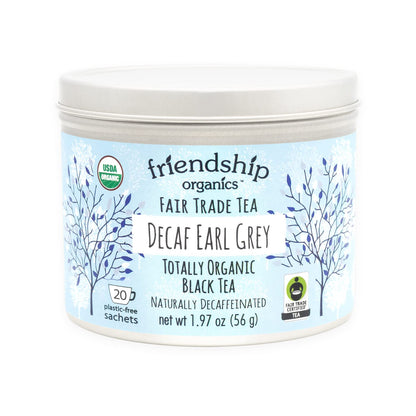 Friendship Organics Decaf Earl Grey Tea Bags, Organic and Fair Trade 20 Count