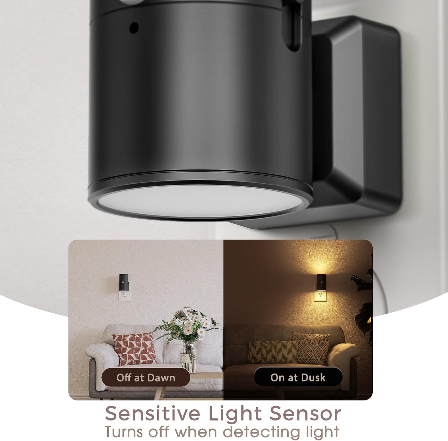 Briignite Night Lights Plug into Wall, Modern LED Night Light Plug in, Dusk to Dawn Sensor,Amber Night Light 0-100LM Adjustable Brightness, Dimmable NightLight for Hallway, Bedroom, Stairway, 2 Pack
