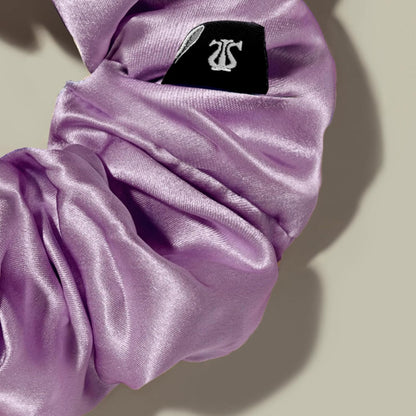 LILYSILK Silk Hair Scrunchies / Ties for Frizz & Breakage Prevention, 100% Mulberry, No Damage, Elastic ponytail Holders, 1Pc, Coffee - Colors A