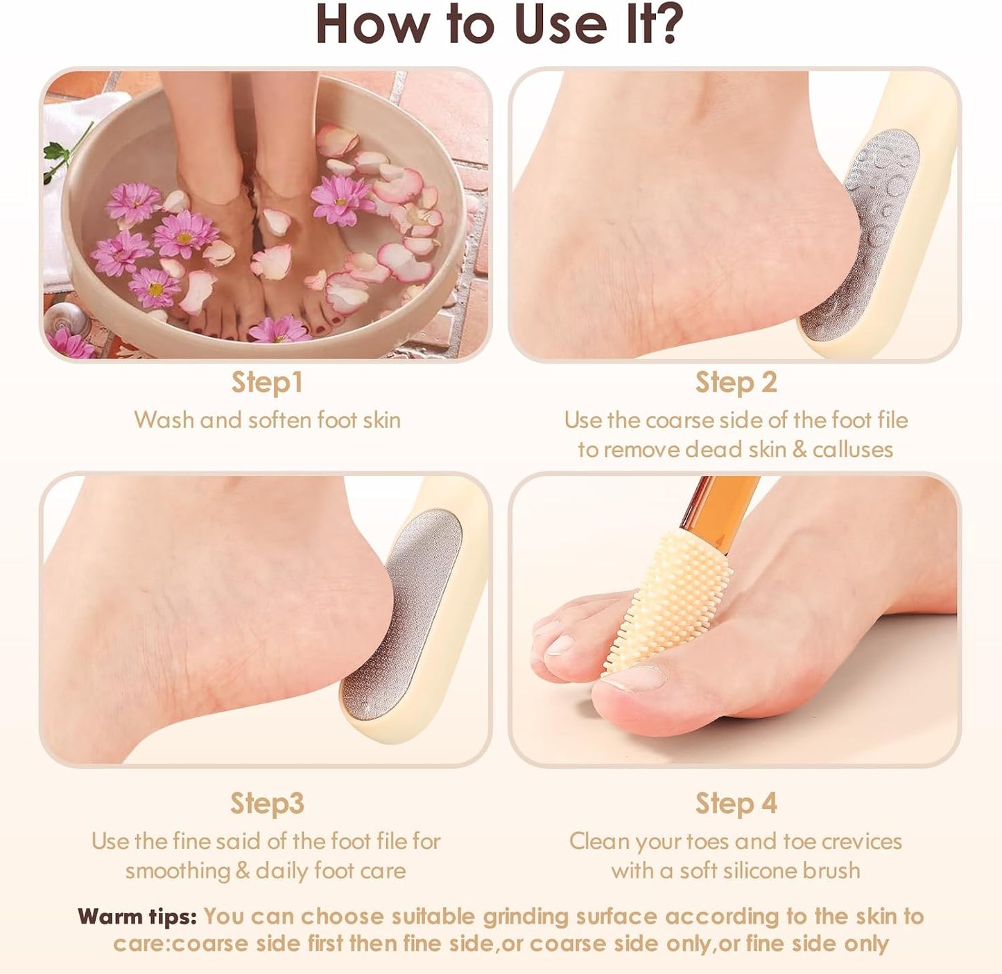 Electric Foot Callus Remover Rechargeable Foot File for Dead Skin | 3 Speeds Callus Remover for Feet, Waterproof Foot Care Pedicure Kit with Foot Cream, Ideal Gift for Men and Women