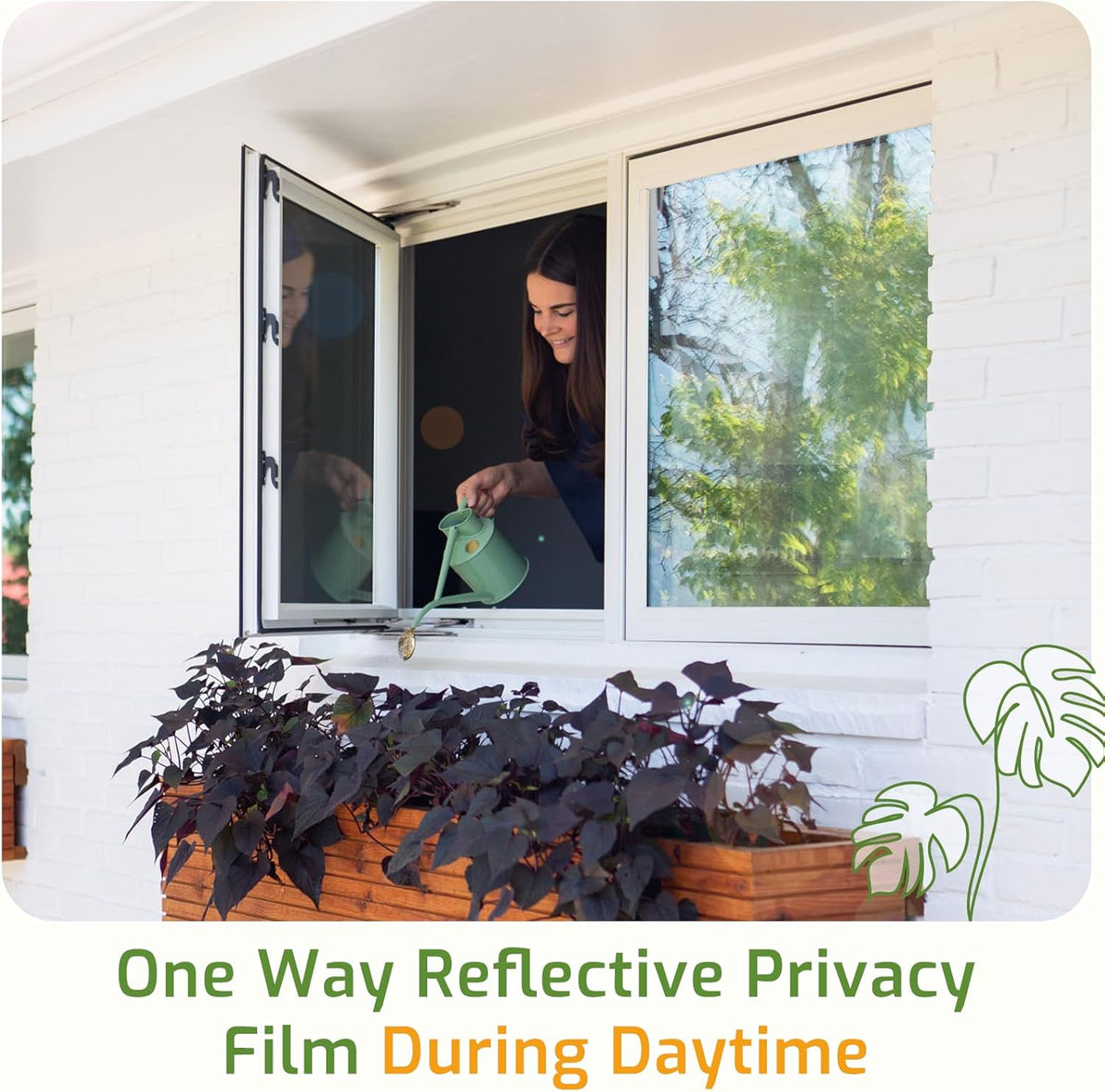 LUTE Blackout Window Film, Window Tint for Home Privacy, 17.5" x 78.7"