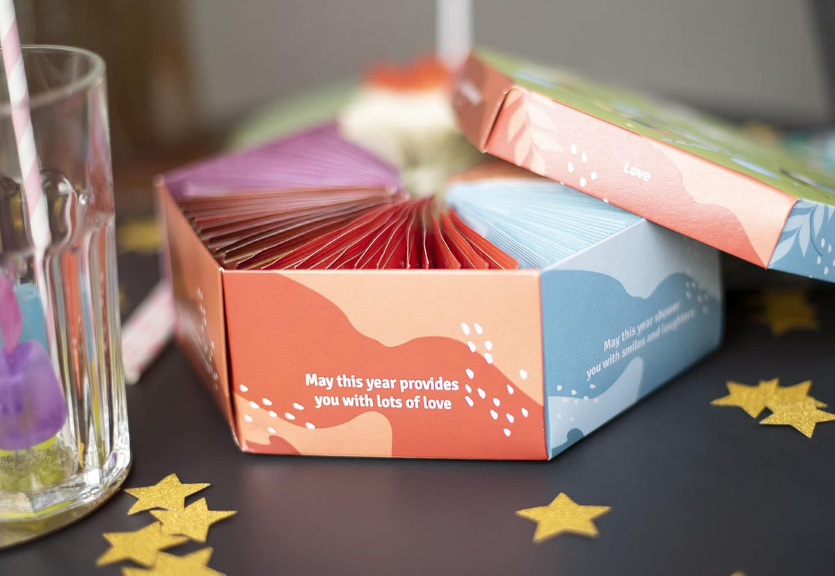 ACORUS | Birthday Gift Tea Set | Natural Tea Hamper Box Gift Flavors | Thoughtful Present for Birthday | Large Selection Box | Tea Gift Sets | 60 Herbal and Fruit Tea Bags Variety Pack