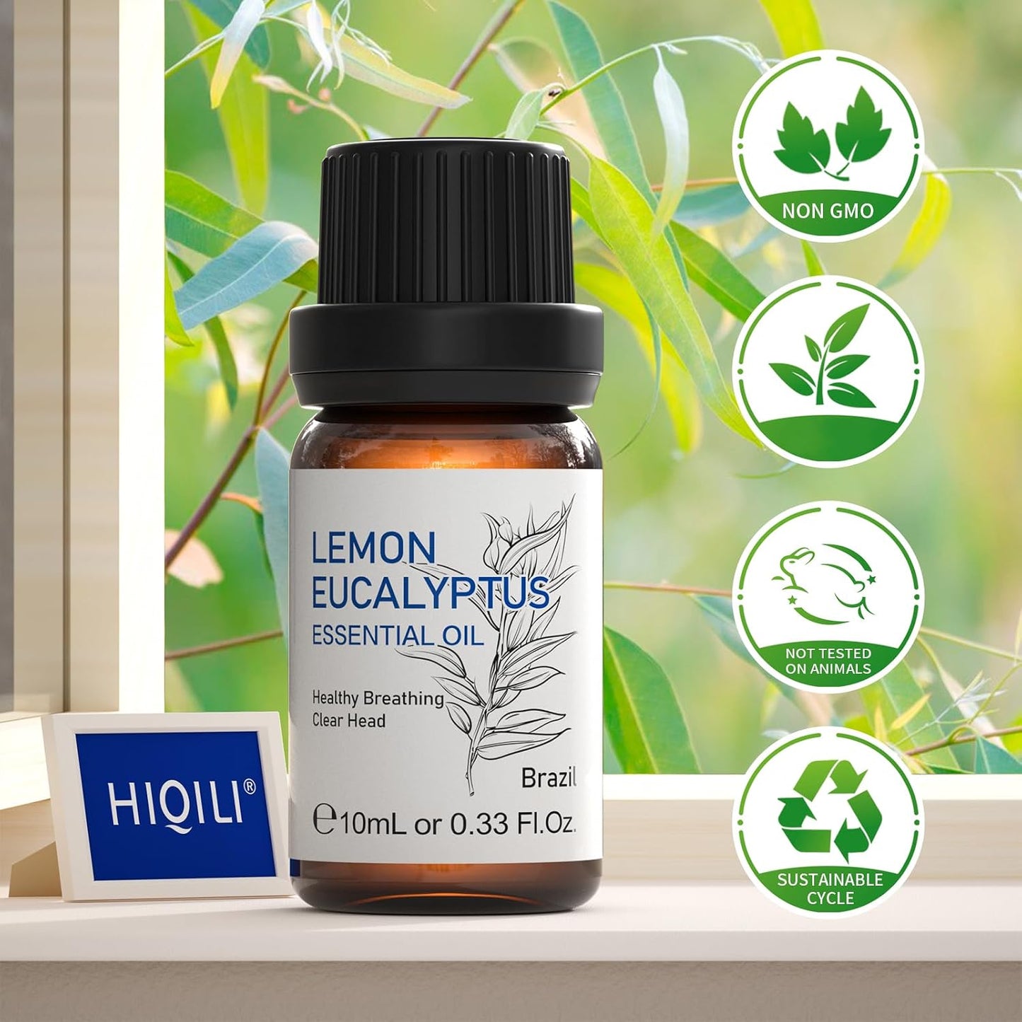 HIQILI Lavender Essential Oil for Diffuser, Aromatherapy & Air Freshening | Relaxing Aroma for Sleep, Ideal for Massage, DIY Candle Soap, Laundry & Home Cleaning Freshener - 30mL / 1.01 fl oz