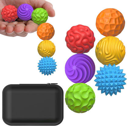 BUSOHA Silicone Fidget Balls - 4 Pack Fidget Toys Adults Sensory Toys Stress Balls for Adults Teens Gifts for Calming,Autism and ADHD Office