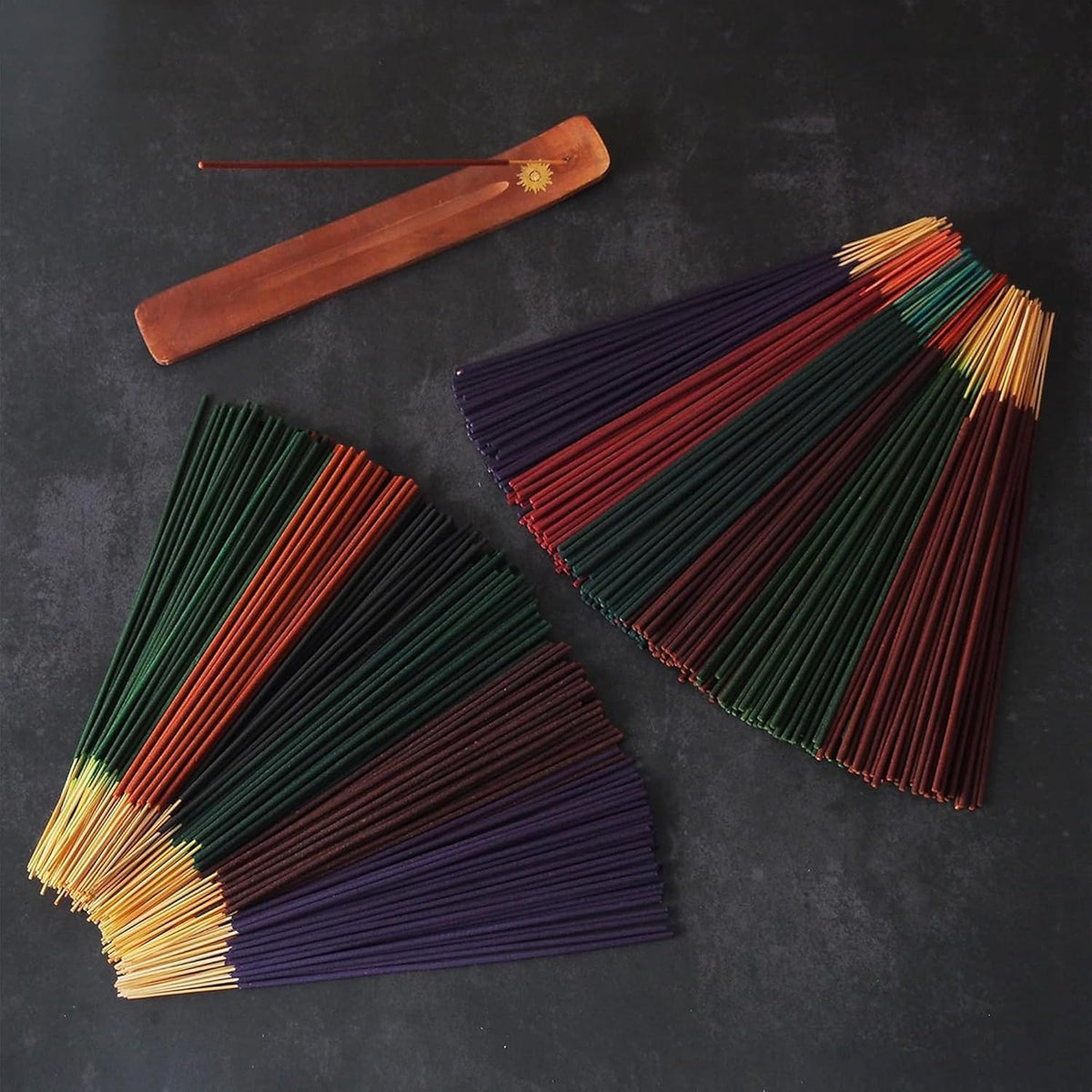 Hosley 320 Assorted Incense Sticks with Holder Eucalyptus, Fresh Bamboo, Lavender, Myrrh, Lavender Chamomile, Vanilla, Citrus, Dragon Blood Idea for Home, Wedding, Spa, Meditation & Aromatherapy