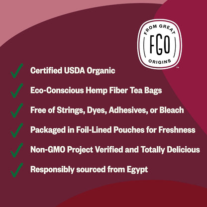 FGO Organic Chamomile Tea, 100 Count, Eco-Conscious Tea Bags, Resealable Bag, Packaging May Vary (Pack of 1)