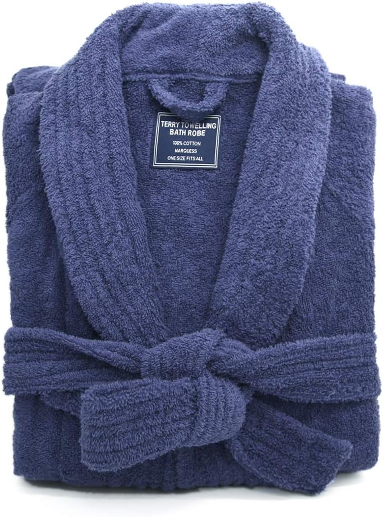Ramesses Bathrobe Mens,Premium Thick Terry Cloth Bathrobe,Towel Bath robe Long–Staple Combed Men's Cotton Robe