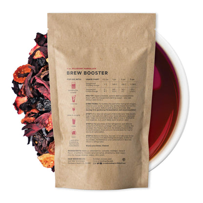Kombucha.com Wildberry Marmalade BREW BOOSTER - Super Premium Elderberry, Currant, Strawberry Blend w/ Hibiscus & Botanicals for Creating Store Quality Kombucha, Flavored Iced Tea, Sangria, and More - All Natural, Loose Leaf, Caffeine Free, No Artificial