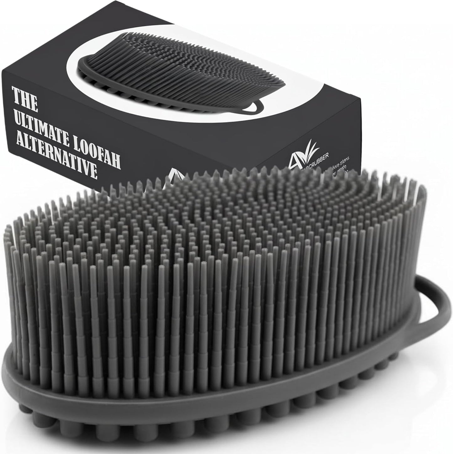 Avilana Premium Silicone Body Scrubber - Trusted Since 2017 - SGS Certified Food Grade Dual Sided Bath Brush, Quick-Dry Exfoliating Loofah Alternative, Massage Brush Sensitive Skin Women Men